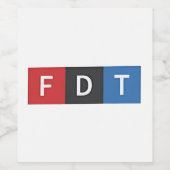 Subtile Anti-Trump FDT Anti-Maga-Demokraten Weinetikett (Einzelnes Label)