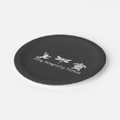 Subtile Anti-Trump FDT Anti-Maga-Froschschildkröte Pappteller (Schrägansicht)