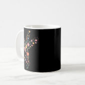 Subtile Anti Trump Floral Hummingbird Hidden Messa Kaffeetasse (Vorderseite Links)