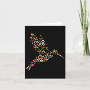 Subtile Anti Trump Floral Hummingbird Hidden Messa Karte
