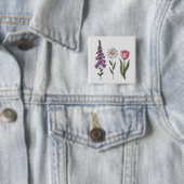 Subtile Anti-Trump - Foxglove Daisy Tulip III Button (Beispiel)