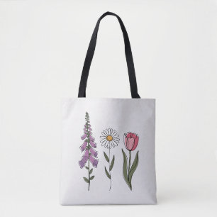 Subtile Anti-Trump - Foxglove Daisy Tulip III Tasche