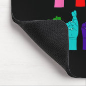 Subtile AntiTrump Asl Sign Language Lgbtq+ Resist Mousepad (Ecke)
