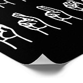 Subtile AntiTrump Asl Sign Language Poster (Ecke)