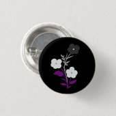 Subtile asexuelle Blume Button (Vorne & Hinten)