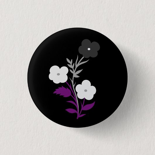 Subtile asexuelle Blume Button (Vorderseite)