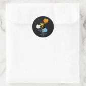 Subtile asexuelle Blume Runder Aufkleber (Tasche)