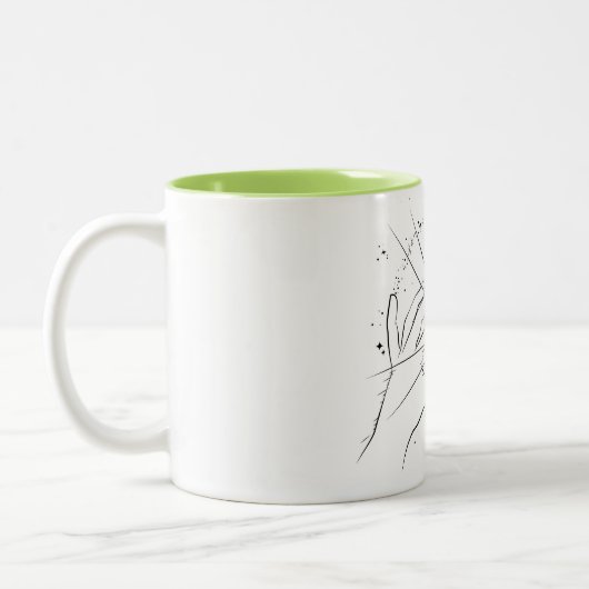 Subtile Atheopaganismus-Tasse mit Galaxie-Design Zweifarbige Tasse (Links)