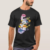 Subtile Bi Pride Blume T-Shirt (Vorderseite)