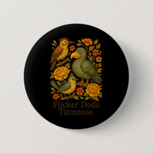 Subtile Bird Anti Trump Bird Flicker Dock Titmouse Button