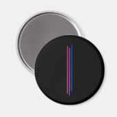 Subtile Bisexual Pride Goth Bi Pride Skull Magnet (Vorderseite/Rückseite)