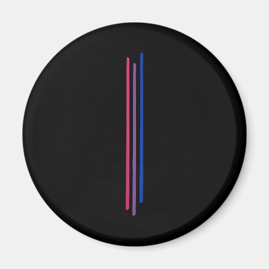 Subtile Bisexual Pride Goth Bi Pride Skull Magnet (Vorne)