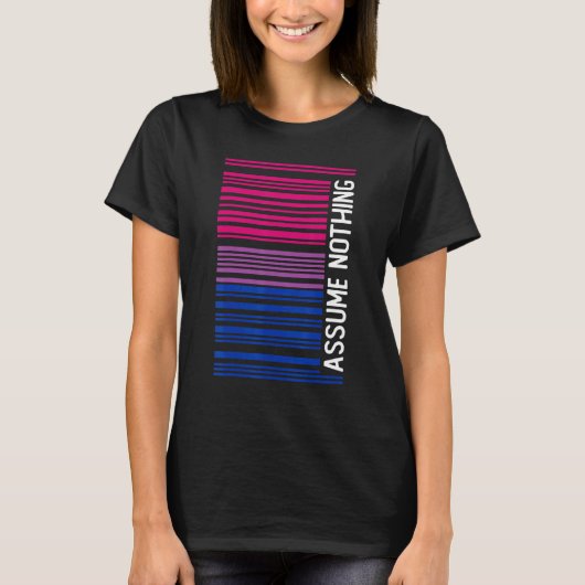 Subtile Bisexuelle Annahme Nichts Bi Stolz T-Shirt (Vorderseite)