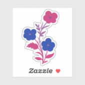 Subtile Bisexuelle Blume Aufkleber (Blatt)