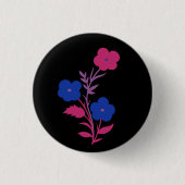Subtile Bisexuelle Blume Button (Vorderseite)