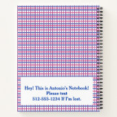 Subtile Bisexuelle Farbe Kariert zweiseitig Notizblock (Rückseite)