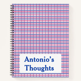 Subtile Bisexuelle Farbe Kariert zweiseitig Notizblock