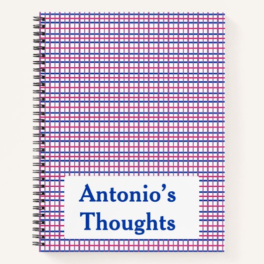 Subtile Bisexuelle Farbe Kariert zweiseitig Notizblock (Vorderseite)