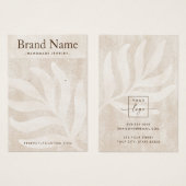 Subtile Blatt Elfenbein hellbraune, hellbraune Gra (Vorne & Hinten)