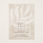 Subtile Blatt Elfenbein hellbraune, hellbraune Gra (Rückseite)