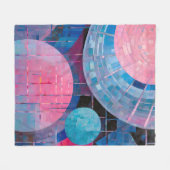 Subtile Blautöne in Abstrakten Fleecedecke (Vorderseite (Horizontal))