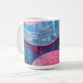 Subtile Blautöne in Abstrakten Kaffeetasse (Vorderseite Links)