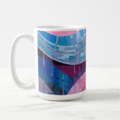 Subtile Blautöne in Abstrakten Kaffeetasse (Links)