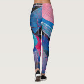 Subtile Blautöne in Abstrakten Leggings (Rückseite)