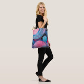 Subtile Blautöne in Abstrakten Tasche (Am Model)