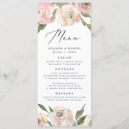 Subtile Blooms | Blumenkarte Menükarte