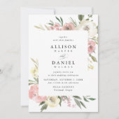 Subtile Blooms | Einladung zur Hochzeitsfeier (Vorderseite)