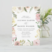Subtile Blooms | Hochzeit Einladung (Stehend Vorderseite)