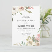Subtile Blooms | Hochzeit Einladung (Stehend Vorderseite)