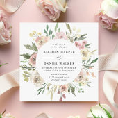 Subtile Blooms | Square Wedding Einladung