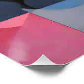 Subtile Blues & Pinks in geometrischer Abstraktion Poster (Ecke)