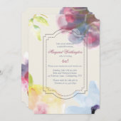 Subtile Blume Einladung (Vorne/Hinten)