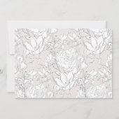 subtile Blumenverkündung Einladung (Rückseite)