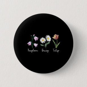 Subtile blumige Anti-Trump-Fingerhut-Margerite-Tul Button