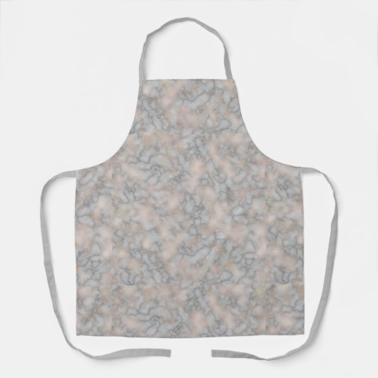 Subtile Blush Beige und Silver Gray Marmor Muster Schürze (Vorderseite)