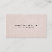 Subtile Blush Pink Elegant Papier Textur Visitenkarte (Vorderseite)
