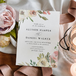 Subtile Blüten | Hochzeit Einladung