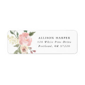 Subtile Blütenfarbe Rücksendeadresse (Vorne)