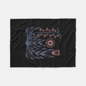Subtile Boho-Blumen Anti Trump Fleecedecke (Vorderseite (Horizontal))