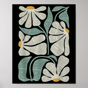 Subtile Boho-Blumen Anti Trump, Kamala Harris Wähl Poster