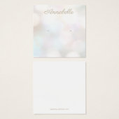 Subtile Bokeh Stuhl Earring Display Card (Vorne & Hinten)