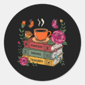 Subtile Book Anti Trump Shirt Book Fantasy Drama T Runder Aufkleber (Vorderseite)