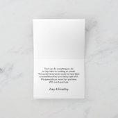 Subtile, Chic Danke Typografie mit schwarzem Scrip (Innenseite)