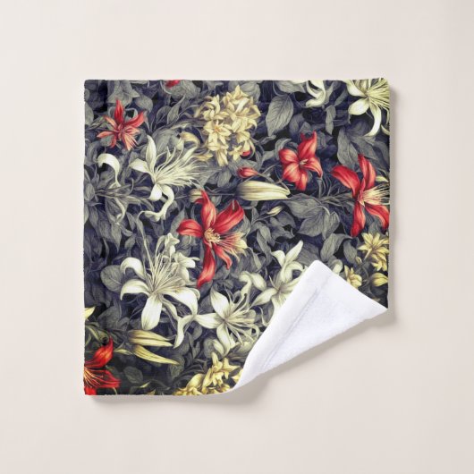 Subtile Color Wild Honeysuckle Print Badhandtuch Set (Waschlappen)