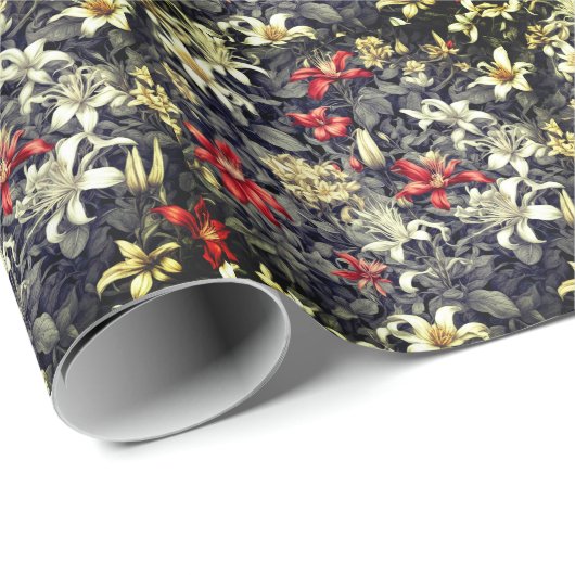 Subtile Color Wild Honeysuckle Print Geschenkpapier (Rolleneckpunkt)