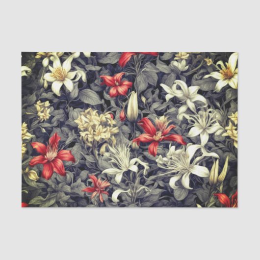 Subtile Color Wild Honeysuckle Print Seidenpapier (Vorderseite)